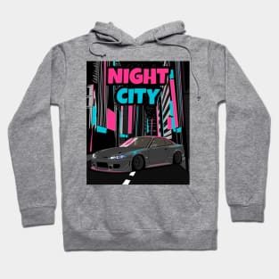 Grey Nissan Silvia S15 Night City Hoodie